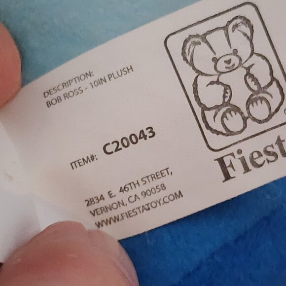 Fiesta Brand Bob Ross 10" Chill Big Hair Head Happy Painter Medium Plushie Doll - Picture 13 of 16